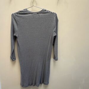 Reformation Navy and White Striped Top